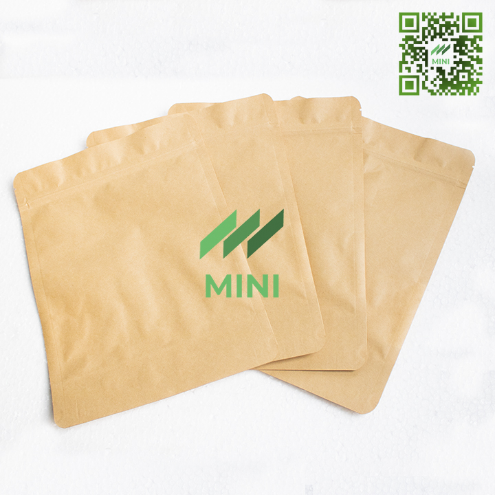 [1 Kg] Túi zip giấy Kraft có cửa sổ