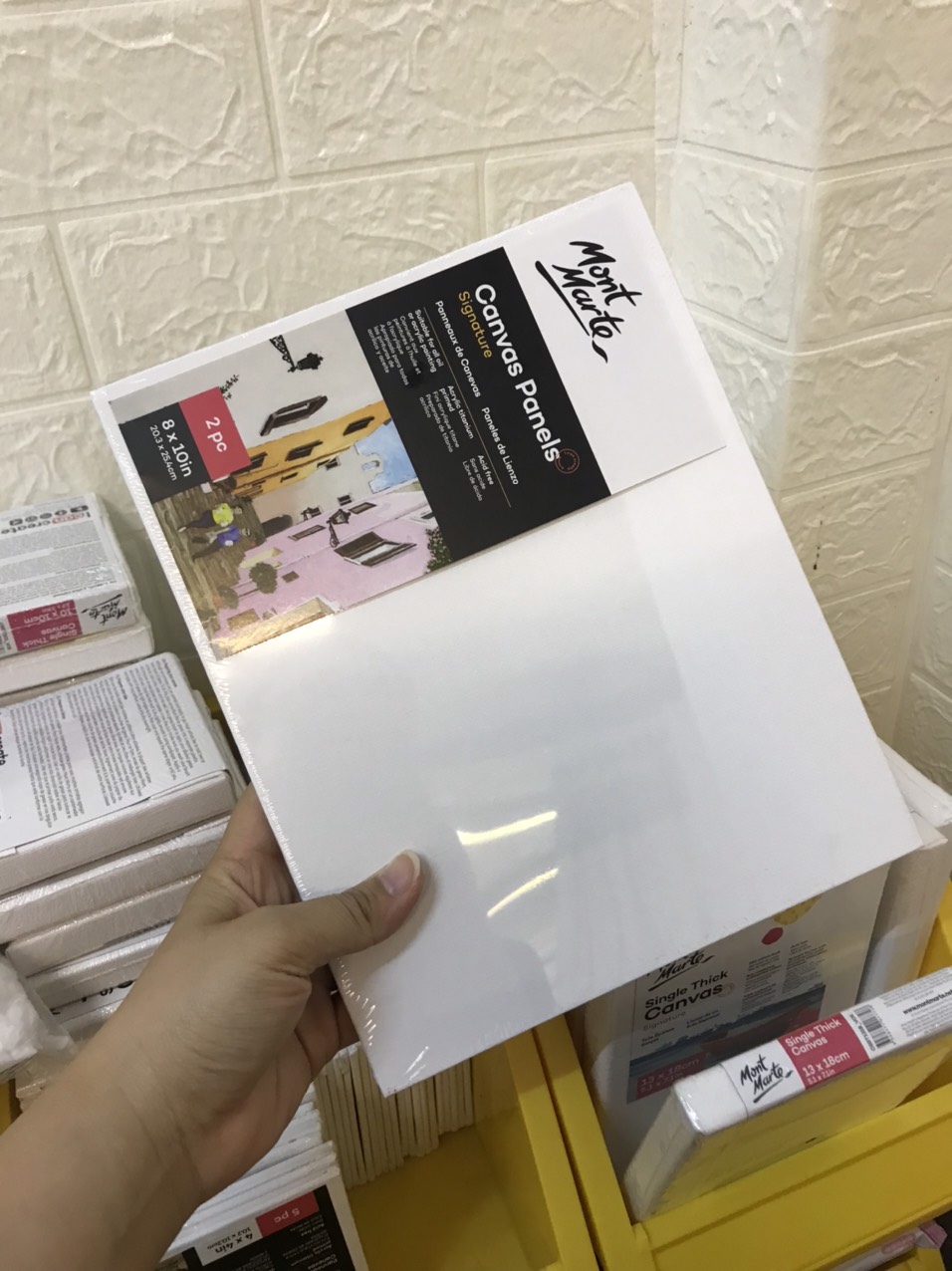 TOAN VẼ) Canvas ép - Tấm Canvas panel MONT MARTE- TOAN VẼ ÉP CANVAS MONT  MARTE