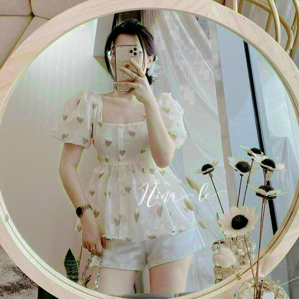 Sét Đùi Áo Cổ Vuông + quần