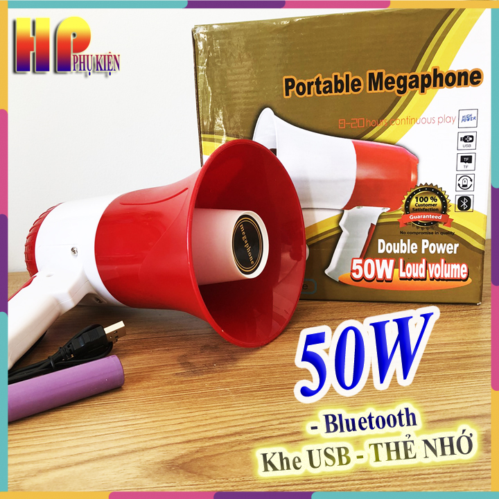 Loa Phóng Thanh cực vang, âm thanh to rõ, có Bluetooth, khe cắm USB - thẻ nhớ