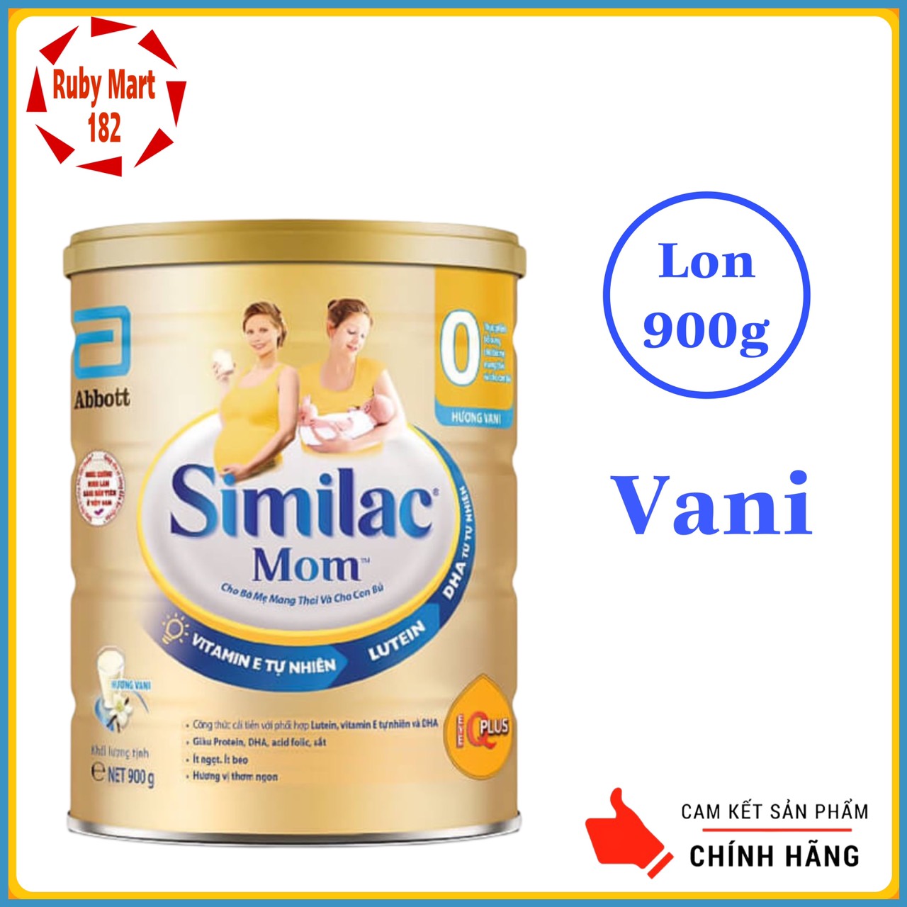 [Date 5.2025] Sữa bầu Similac Mom Lon 900g hương Vani