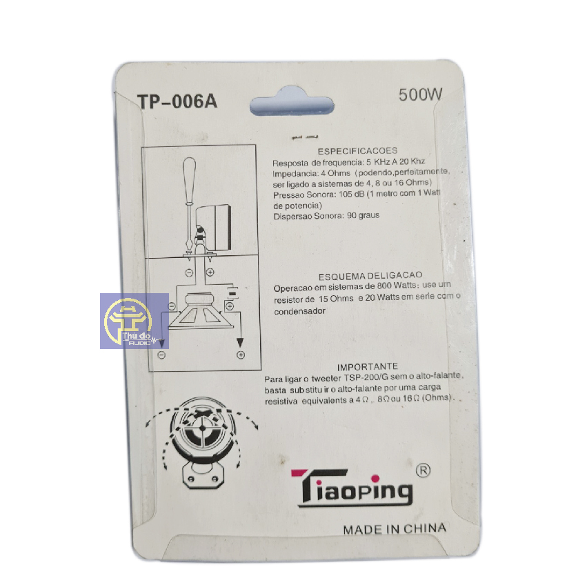 Cặp Loa Treble TP-006A 500W cho ô tô cao cấp