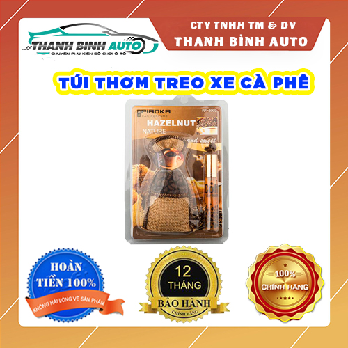 Túi thơm cà phê treo xe ô tô tặng kèm tinh dầu - thanh bình auto