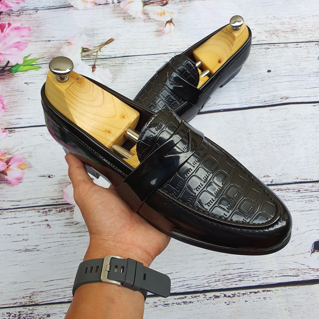 Giày Tây Nam Da Bóng Dập Vân ( Shop Giày Da Bò ) Lịch Lãm