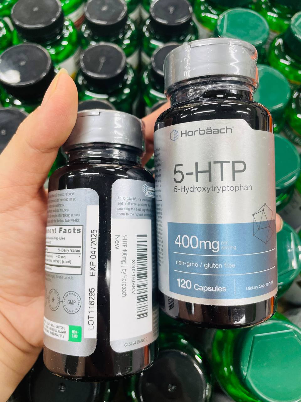 Horbaach 5-HTP 400mg 120 viên - Giúp giảm stress, điều hòa cảm xúc, suy nhược và ổn định giấc ngủ.
