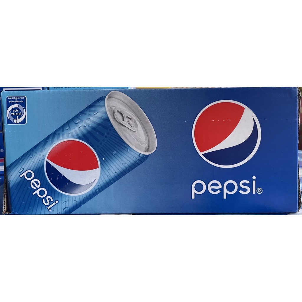 Thùng 24 Lon Nước Ngọt Có Gaz Pepsi Lon Xanh 320ml Lon