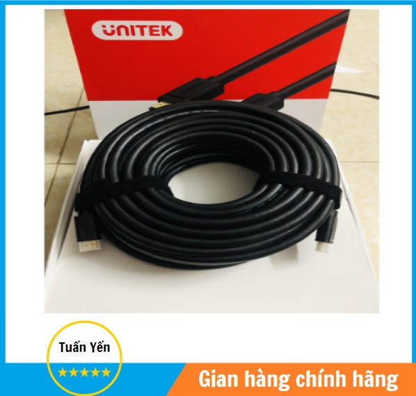 Cáp hdmi tiêu chuẩn 1.4 unitek - hỗ trợ 4k chiều dài 2m, 3m, 5m, 10m, 15m, 20m, 30m, 50m