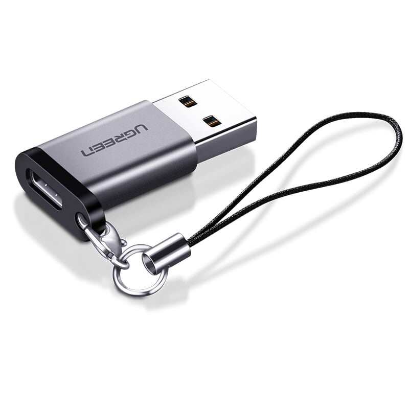 Ugreen 50533 màu xám đầu chuyển đổi usb 3.0 dương sang type c âm us276