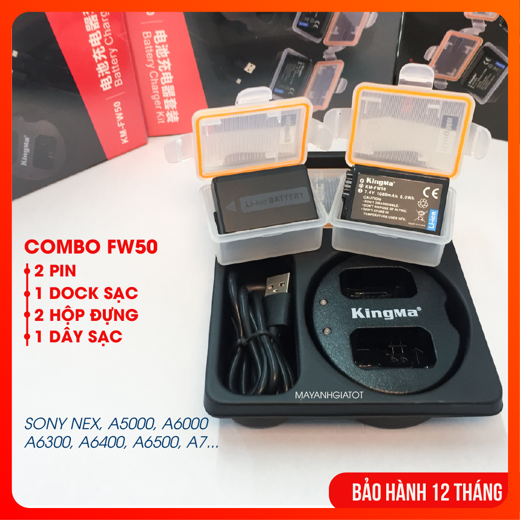 PIN + SẠC FW50 KingMa (Combo)