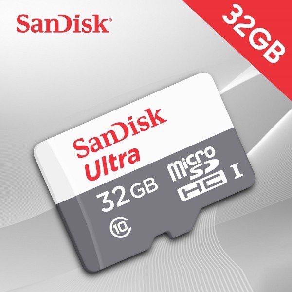 [HCM]Thẻ nhớ MicroSDHC SanDisk Ultra  32GB 100MB/s - Model 2021 (Trắng bạc)
