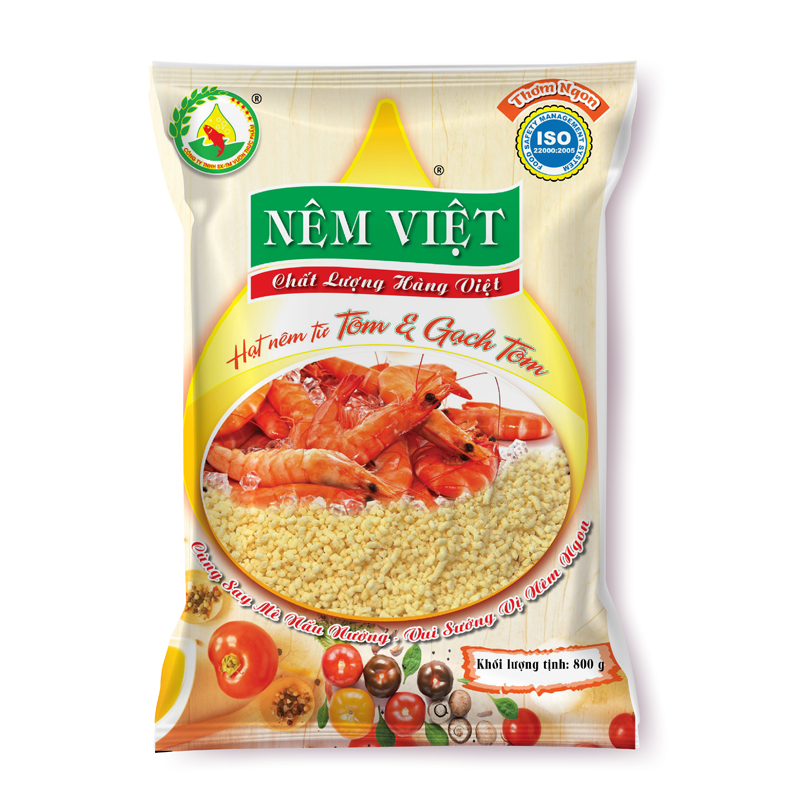 Gói 800gr hạt nêm từ tôm và gạch tôm nêm việt