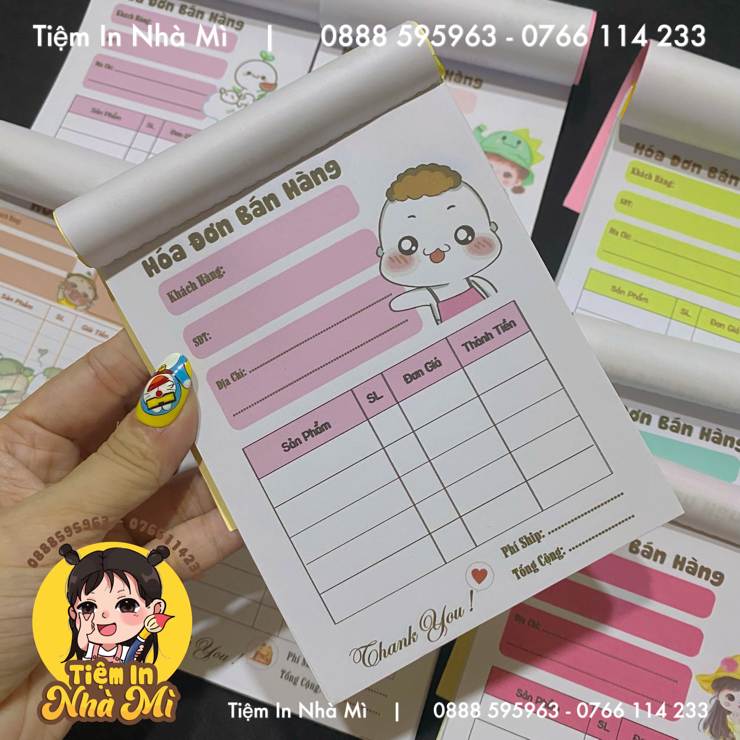 Hoá đơn bán hàng size A6 đáng yêu