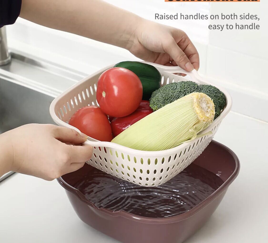 Set 6 món rổ kèm chậu bộ 3 rổ và 3 chậu