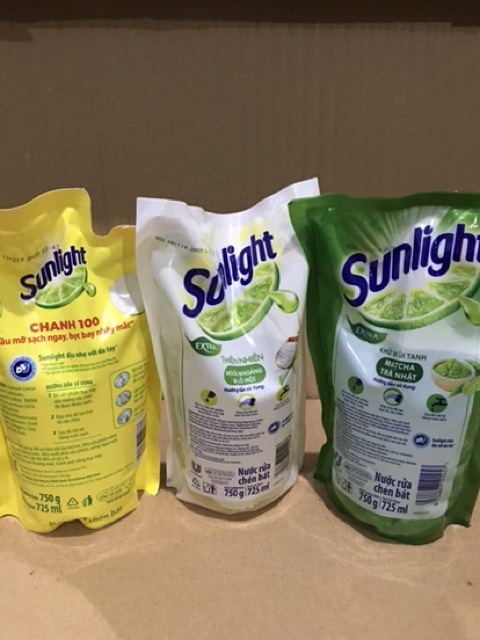 Nước Rửa Chén Bát Sunlight Túi 750Ml - Túi trắng 550g