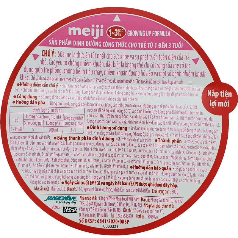 [Date 6.2025]  Sữa Meiji Nhập Khẩu Lon Số 1 Lon 800g (12-36 tháng)