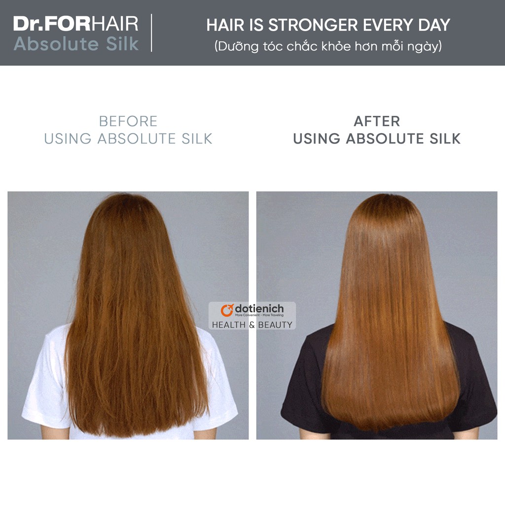 Combo Dr.FORHAIR Absolute Silk dưỡng tóc nhuộm, giữ màu tóc