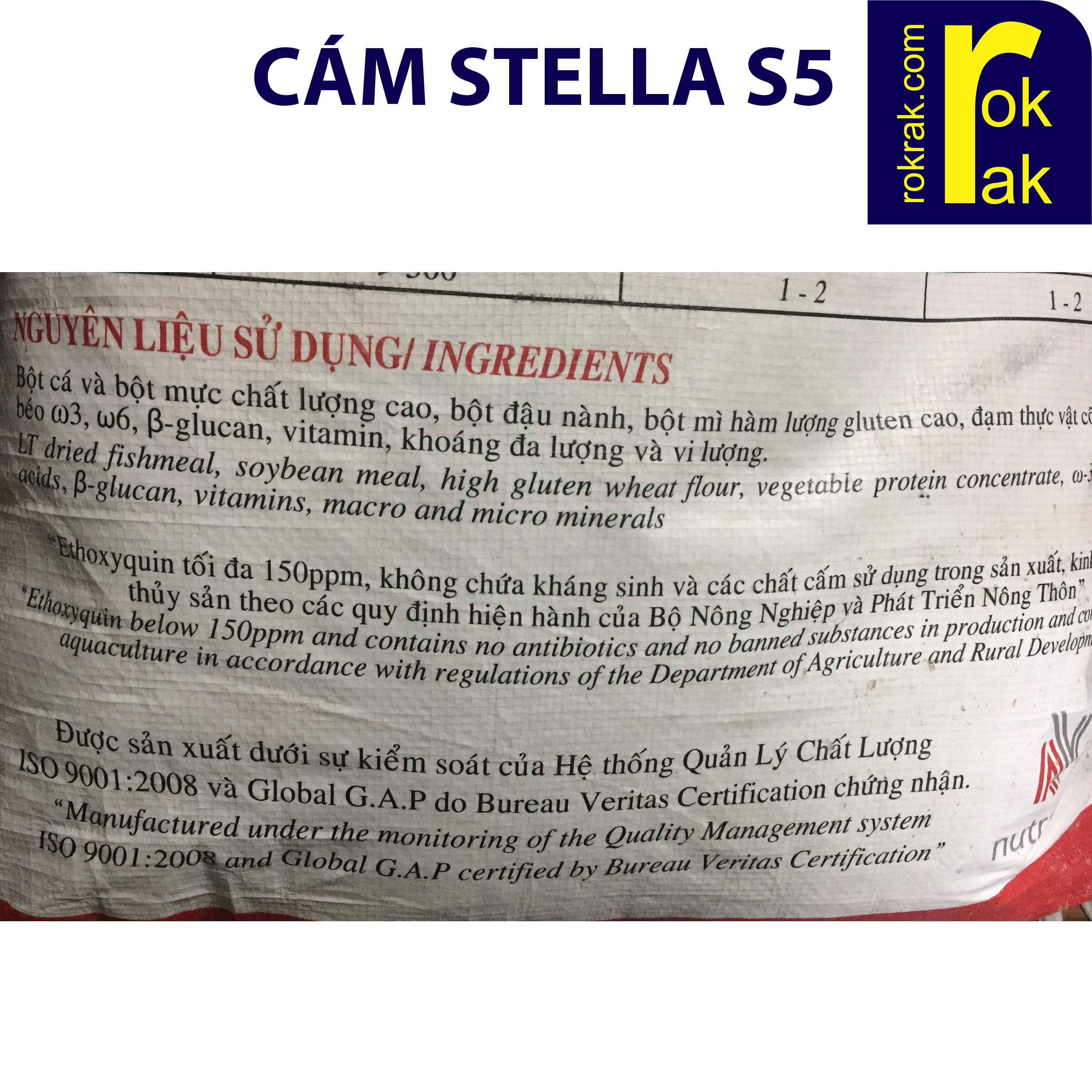 Cám Stella S5 Bao chiết 1Kg Thức ăn cho cá Koi