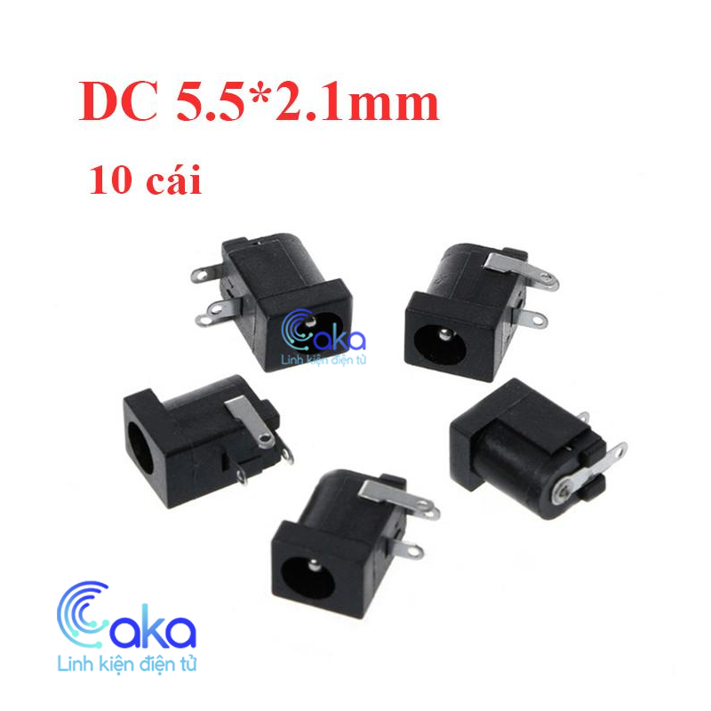 Bộ 10 Jack nguồn DC Cái 5.5x2.1mm
