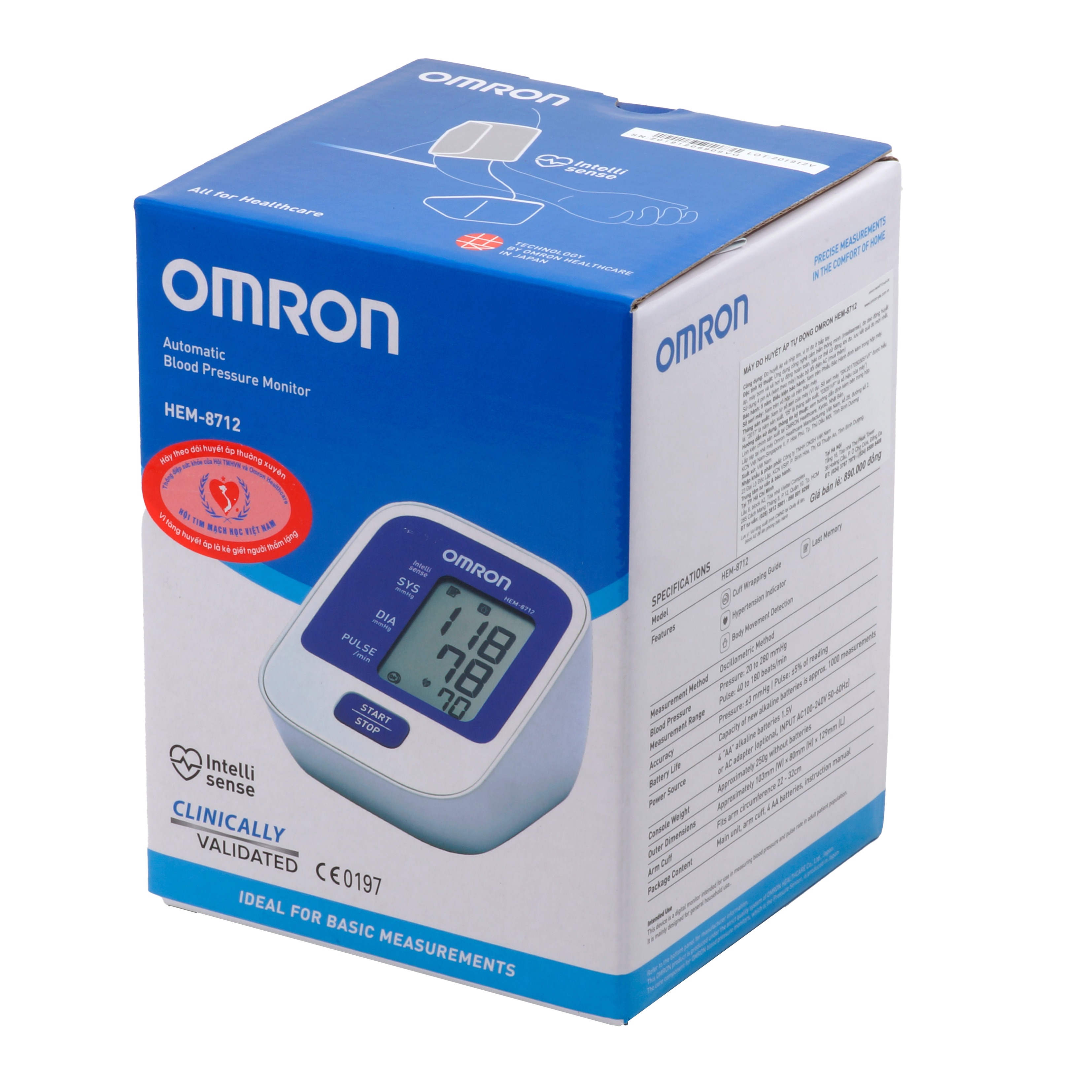 Máy đo huyết áp bắp tay Omron HEM-8712