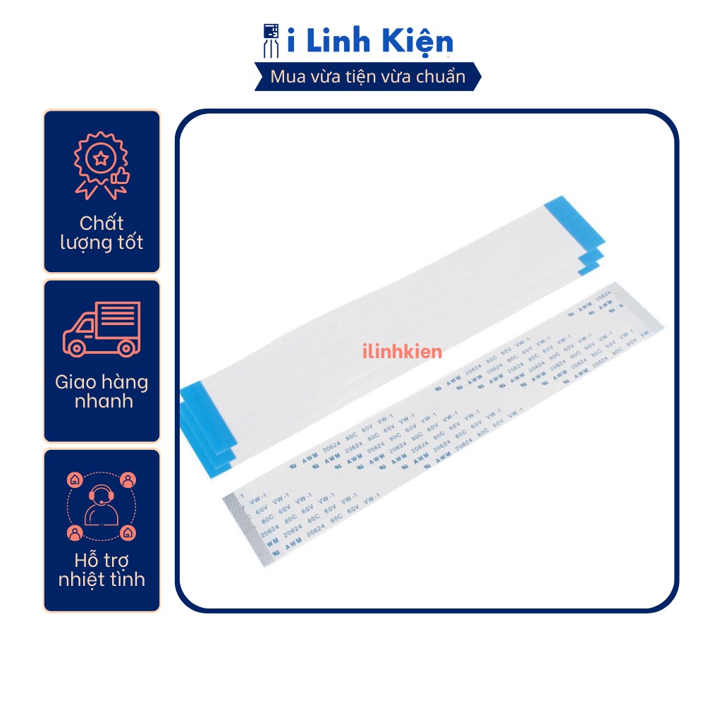 Cáp ffc 12-40p thuận 1.25mm dài 50cm loại tốt