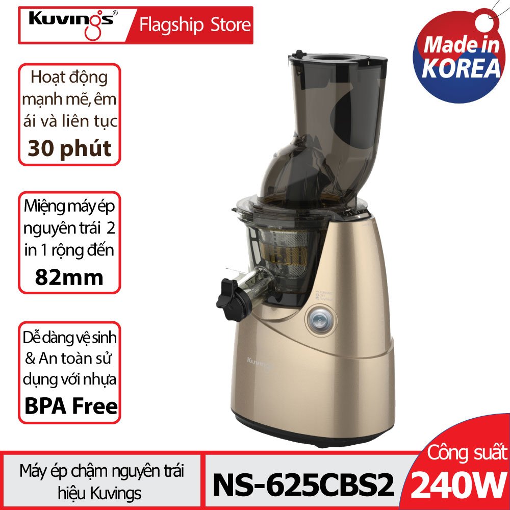 [Trả góp 0%]Máy ép trái cây tốc độ chậm Kuvings NS-625CBS2 (400ml) - Màu vàng