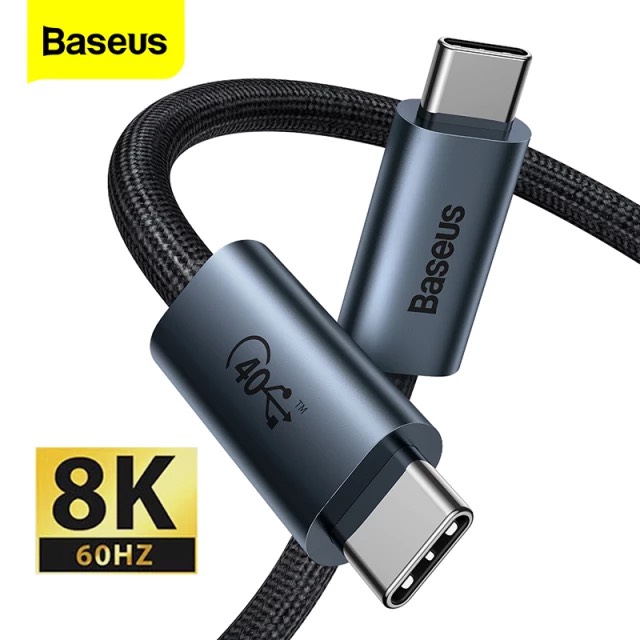 Cáp dữ liệu Baseus Flash Series USB4 Full Featured Data Cable Type-C to Type-C 100W USB 3.0 4.0 40Gbps 8K@60Hz