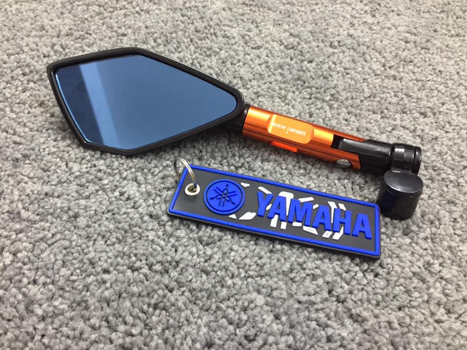 Kính chiếu hậu xe máy RIZOMA ---Cam đen--- (Tặng móc khóa YAMAHA)