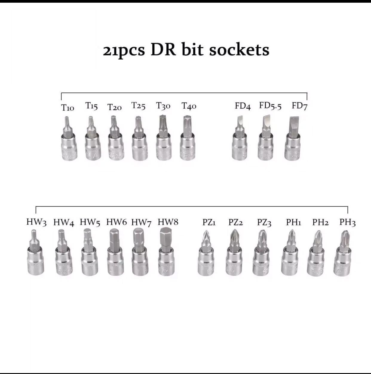 Bộ dụng cụ 46 chi tiết,  mở bu lông ốc vít