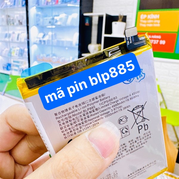 Pin Oppo A76 (2022) BLP885 Zin