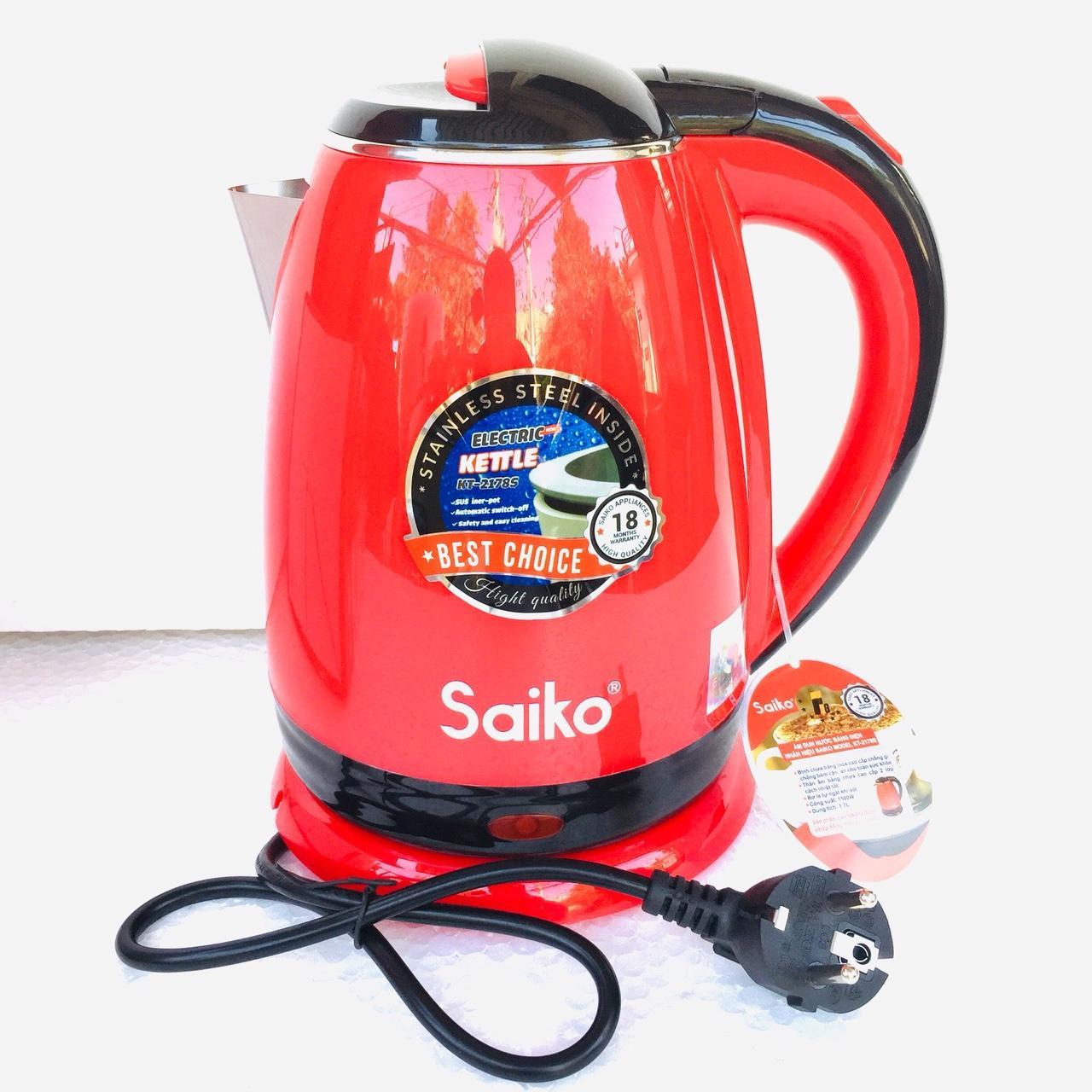 Ấm Siêu Tốc Saiko KT-2178S (1.7L- Bảo hành 18 tháng)