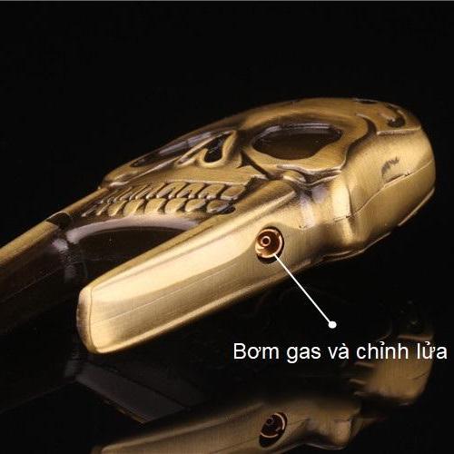 BÂT LỬA KHÈ, MÓC KHÓA HÌNH ĐẦU LÂU 2 NANH