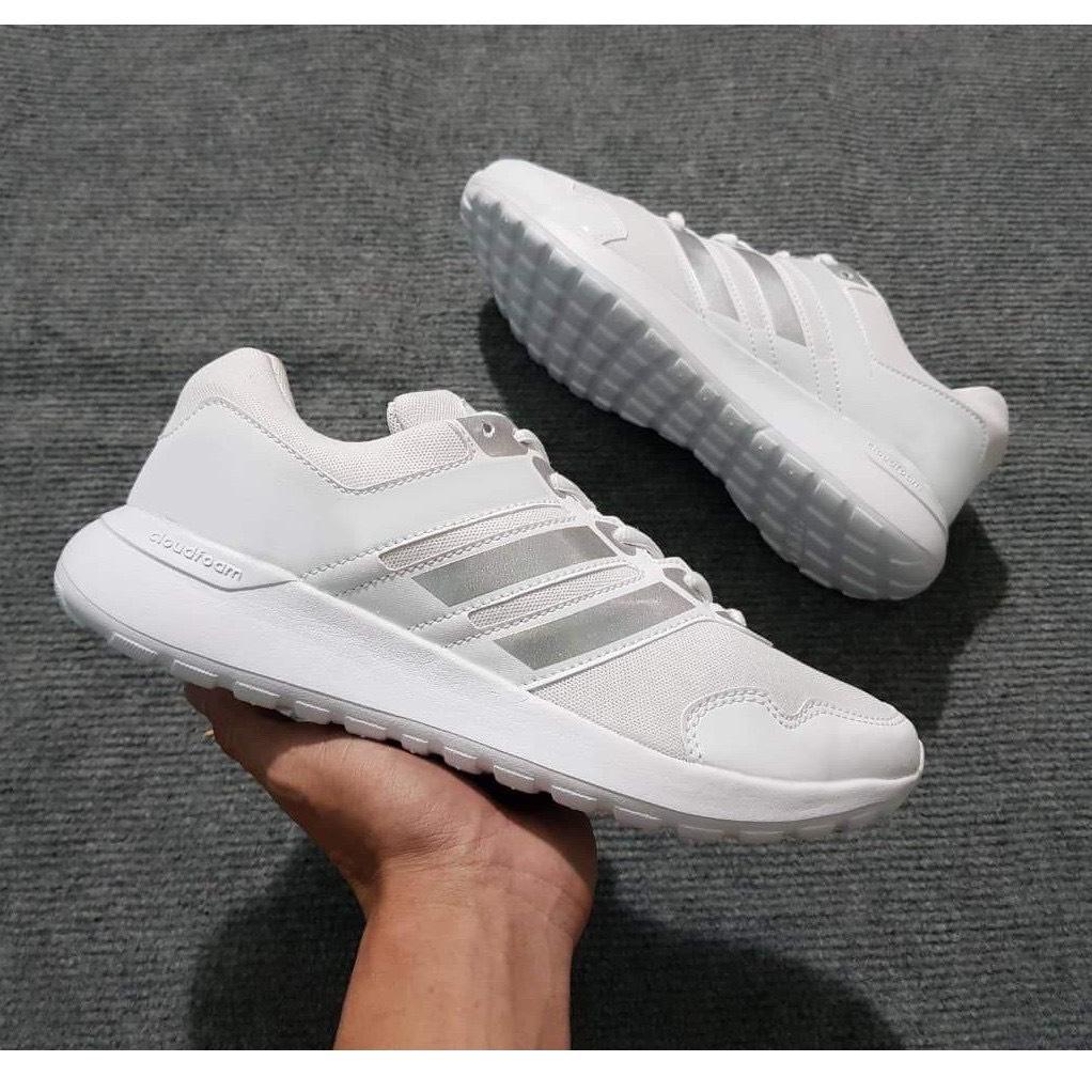 [HCM]Giày Sneaker Trắng Phối Bạc Nam Nữ