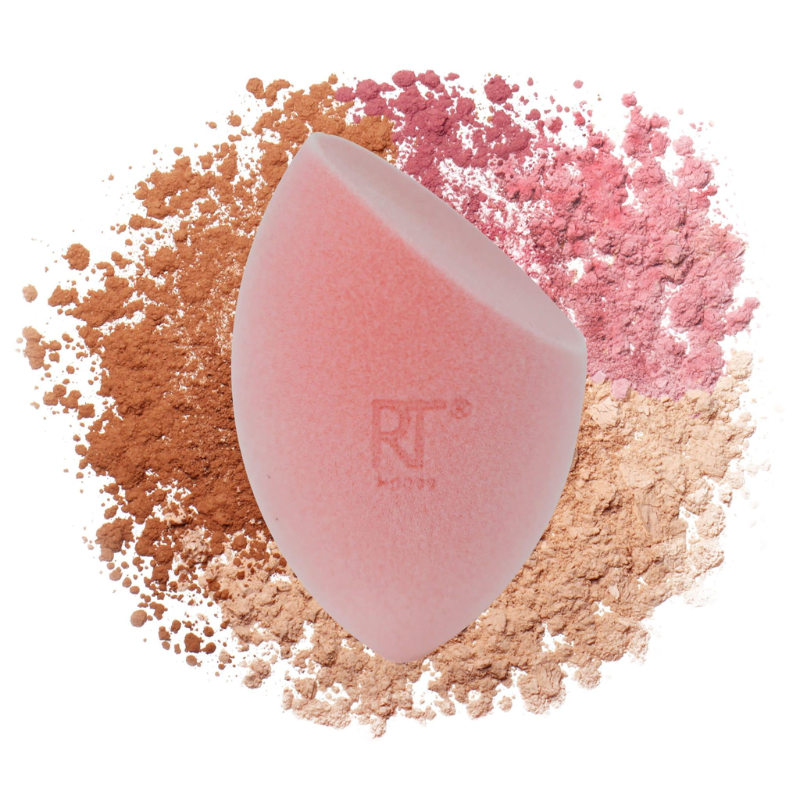 Rt Real Techniques Miracle Powder Sponge for Liquid Foundation and Powder Set in Pink