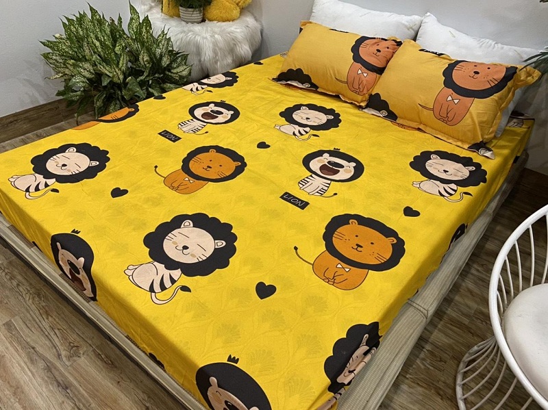 Bộ Ga Gối 3 Món Chất Liệu Cotton Poly Mẫu Hello Kitty