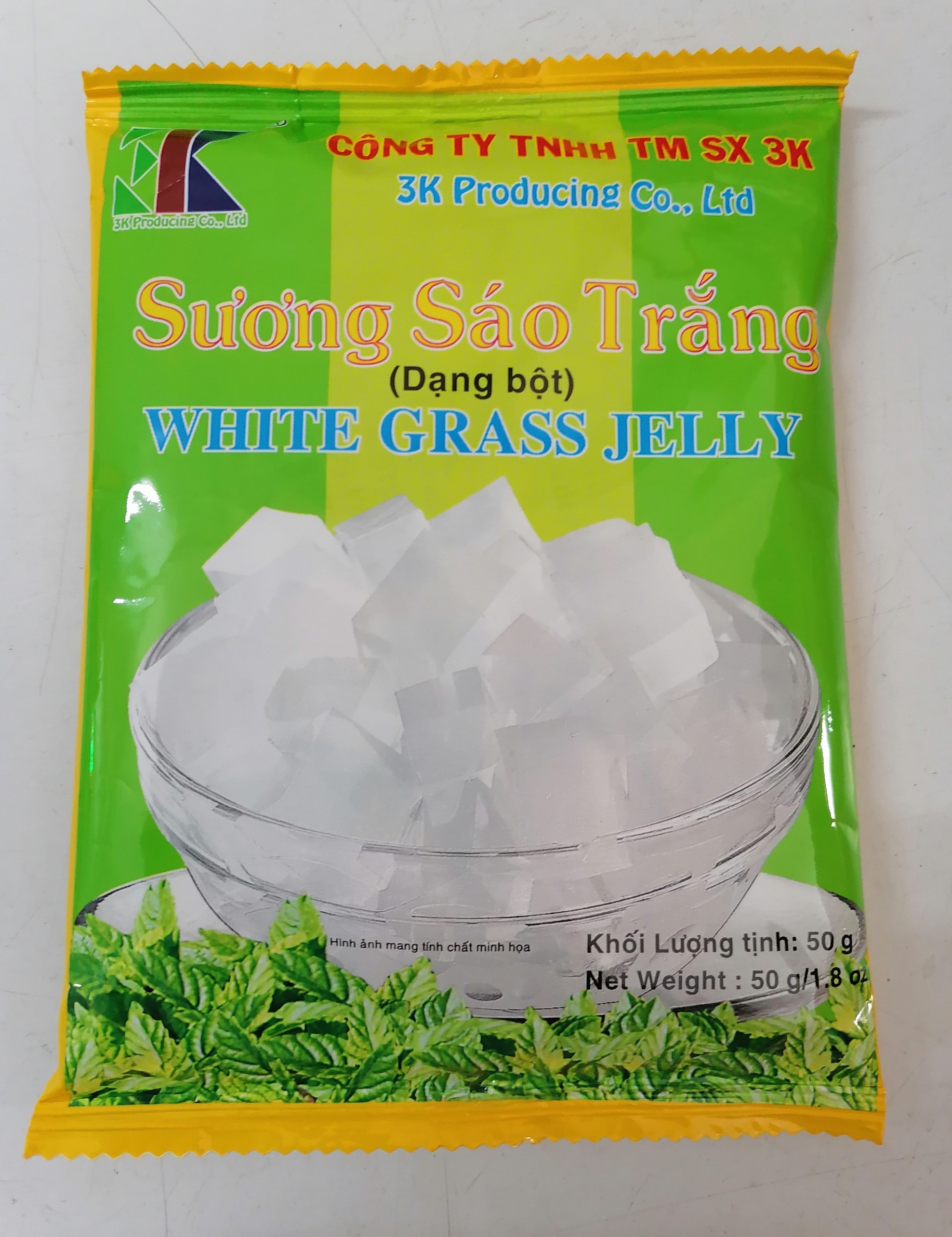 50g BỘT RAU CÂU SƯƠNG SÁO TRẮNG VN 3K White Grass Jelly Powder bph-hk