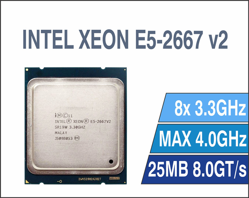CPU INTEL XEON E5-2667 V2 (8C/16T, 25M CACHE, 3.3GHZ TURBO 4.0GHZ) SOCKET 2011. Bảo hành 12T