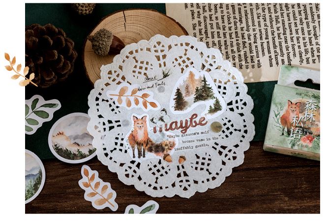 Bộ 46 Sticker Con Vật Hàn Quốc dán trang trí E48