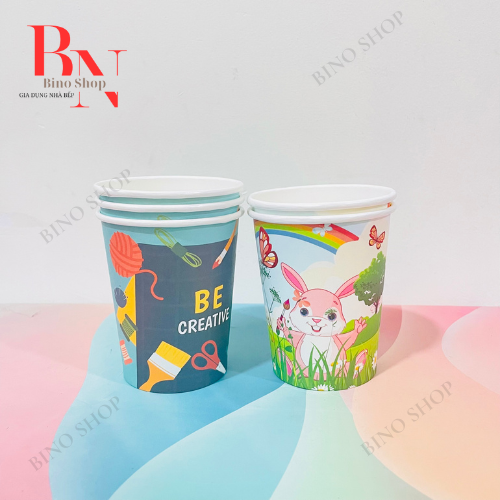 Ly Giấy Dễ Thương 8oz- 10 Cái