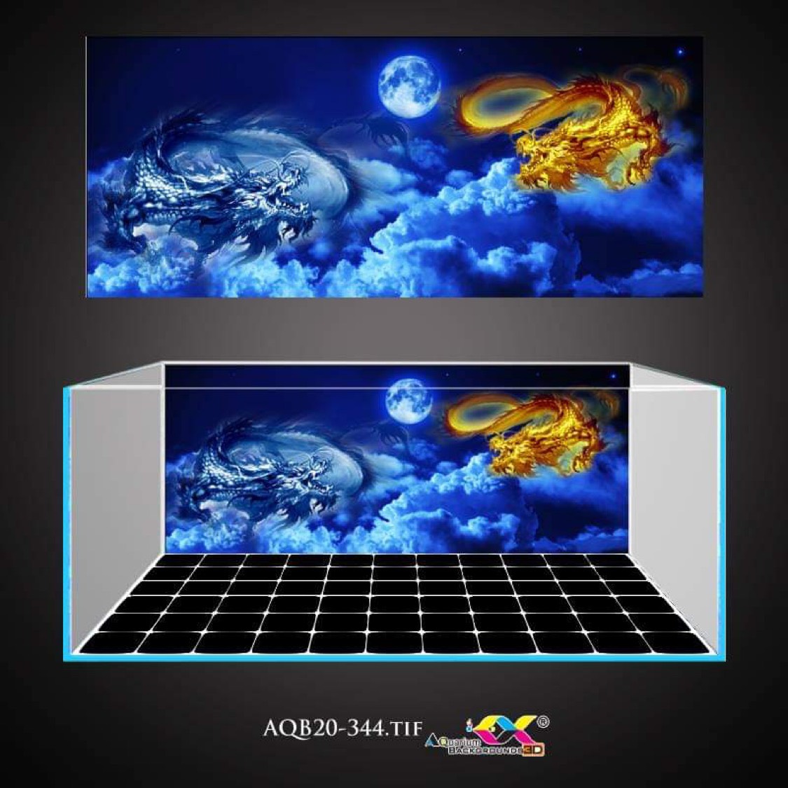 Tranh 3D Koifish, tranh bộ độc đáo, AQB20-344, 100x40x40, 100x50x50, 120x70x35, 124x51x51cm