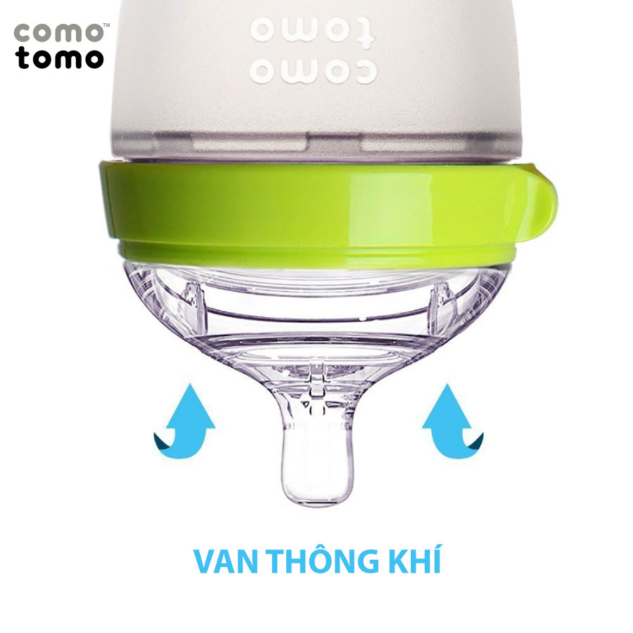 [HCM]Bình sữa silicone Comotomo 150ml (Xanh)