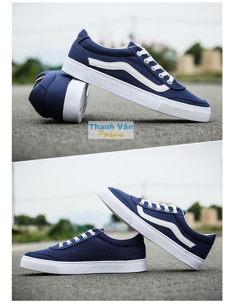 Giày thể thao nam TV030, size từ 39-44 (xanh phối trắng)