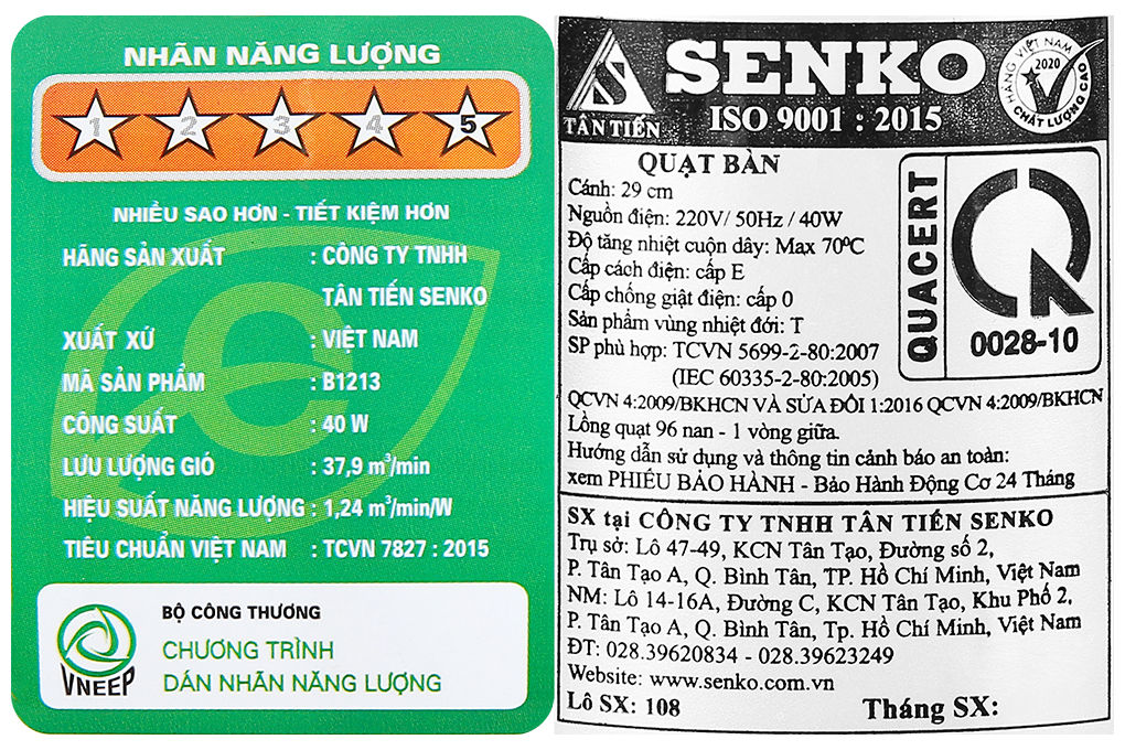 Quạt bàn Senko B1213