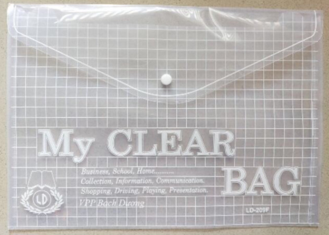 Bìa nút f4 my clear trắng