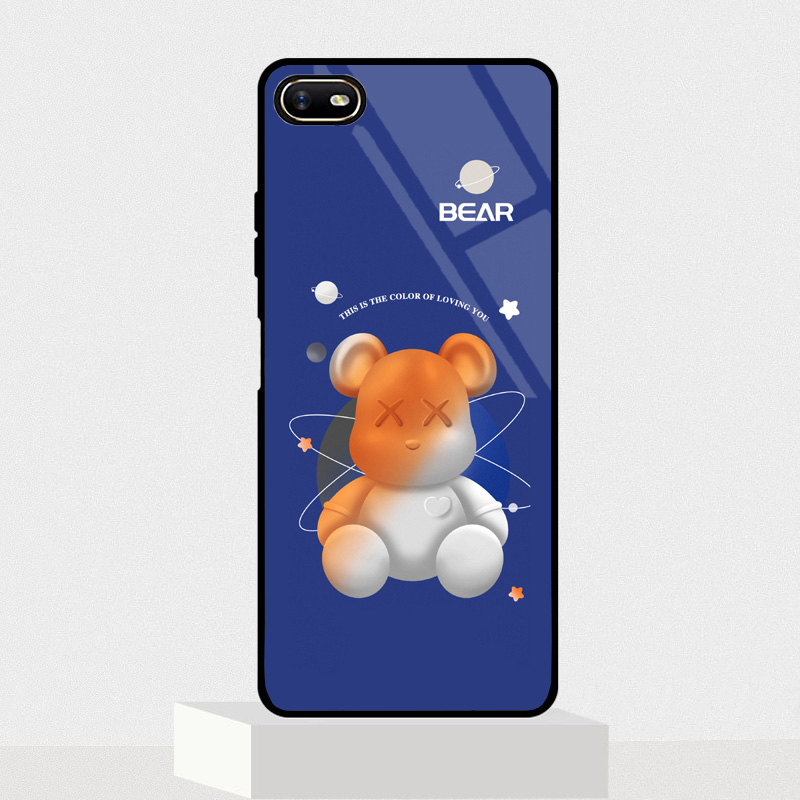 Ốp lưng oppo a1k, realme c2 mặt kính 3d cao cấp