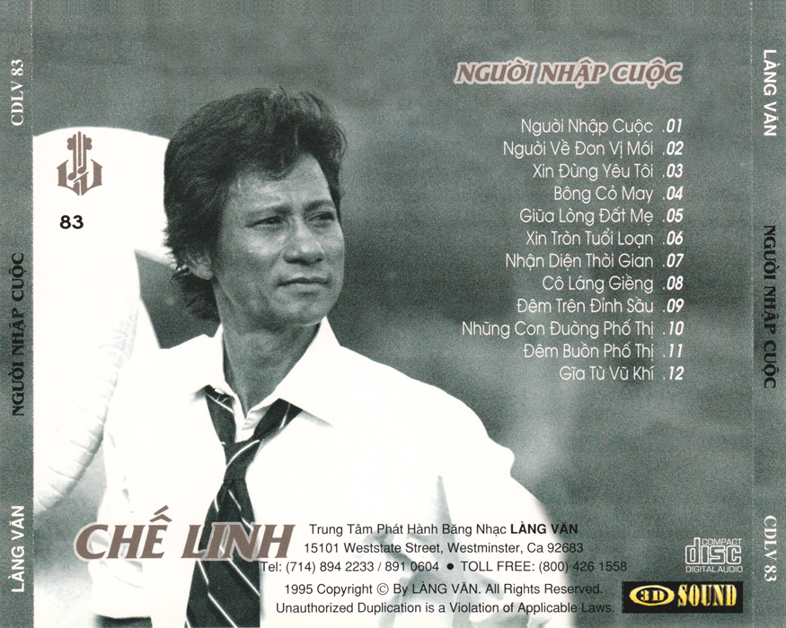 [MDCD] Đĩa CD Nhạc Vàng Chế Linh - Người Nhập Cuộc