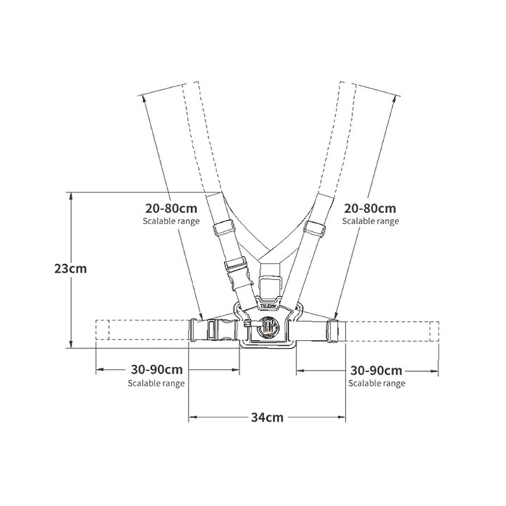 DÂY ĐEO NGỰC CHO GOPRO DOUBLE MOUNT TELESIN