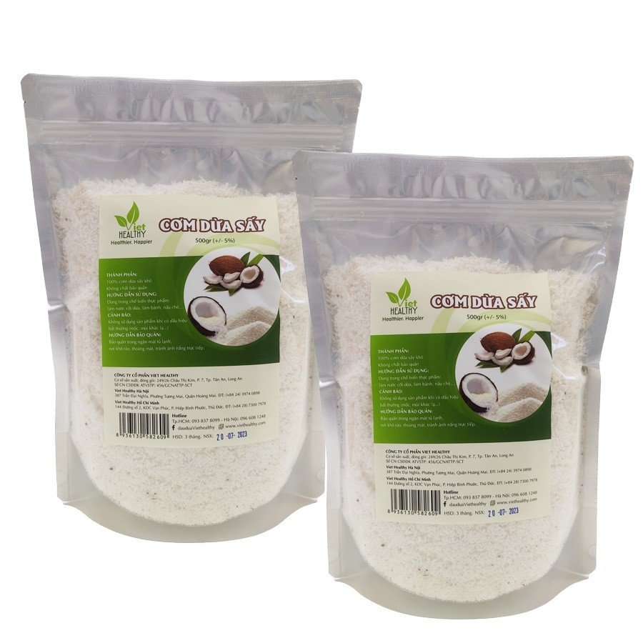 Cơm dừa sấy khô 500gr Viet Healthy