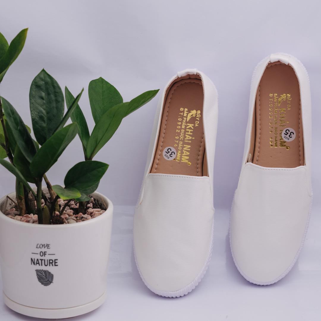 [HCM]GIÀY LƯỜI MÀU TRẮNG
