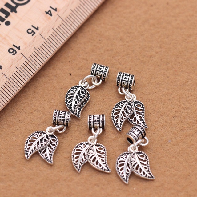 [S925] Charm bạc treo chiếc lá - MH166