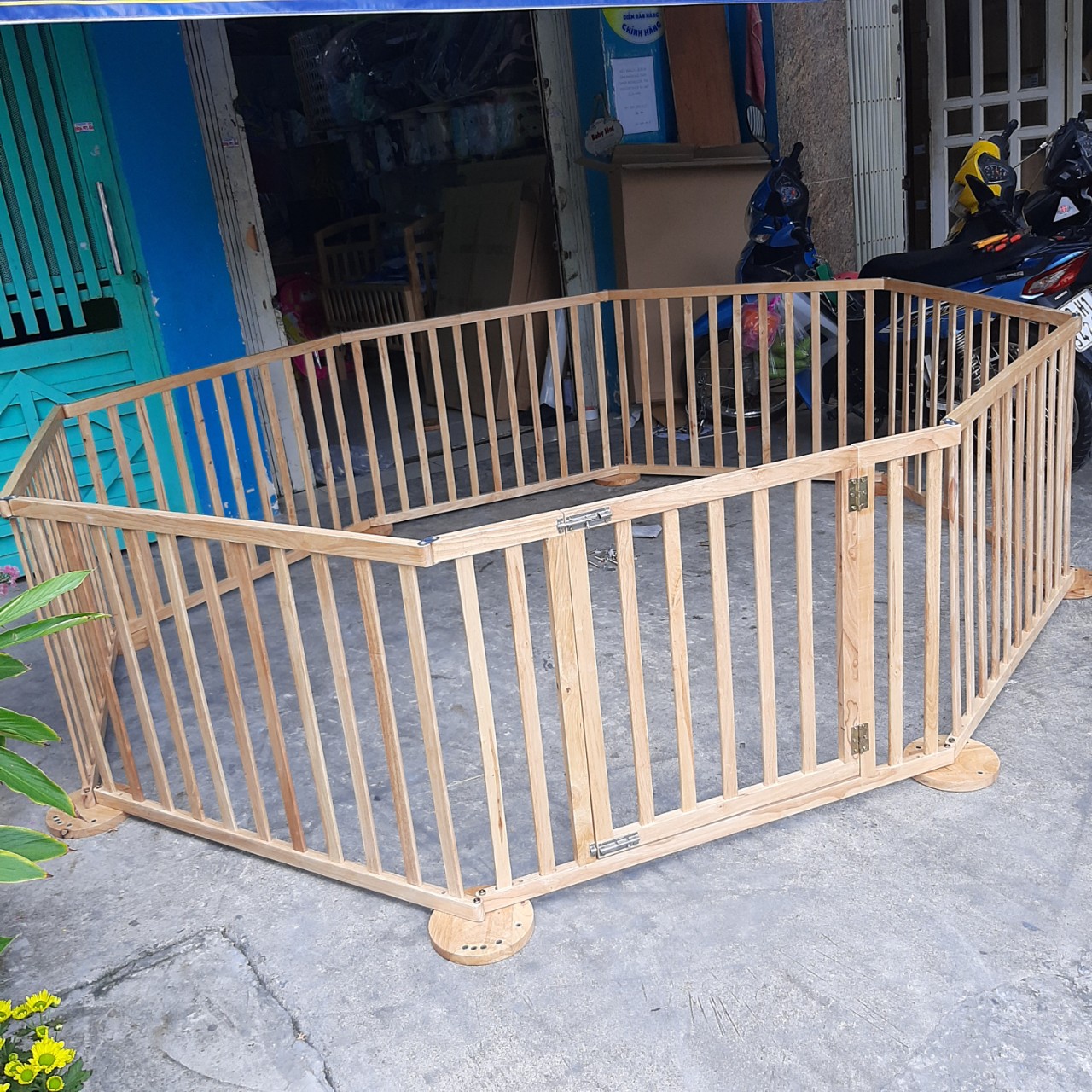 Quây cũi gỗ 6D Quickflex 8 cánh